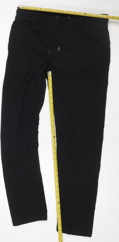 Marks and Spencer Men Black M Regular Jogger Sweatpants Drawstring