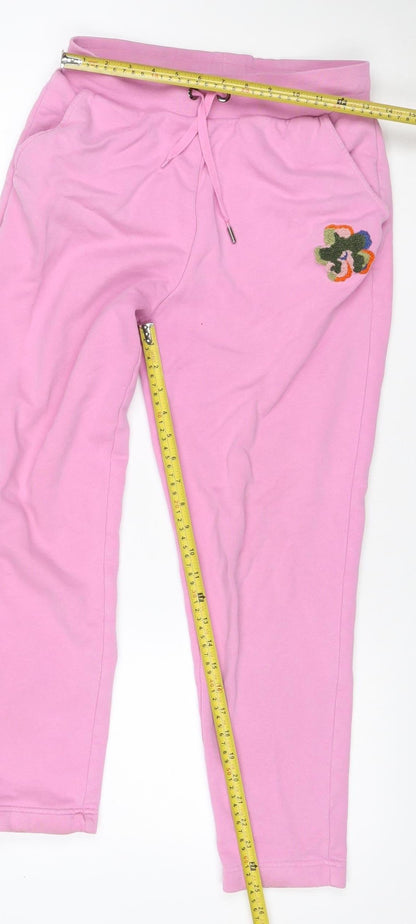 Ted Baker Women’s Pink UK 8 Cotton Jogger Sweatpants Drawstring
