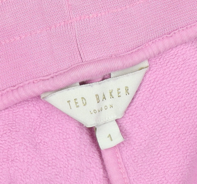 Ted Baker Women’s Pink UK 8 Cotton Jogger Sweatpants Drawstring