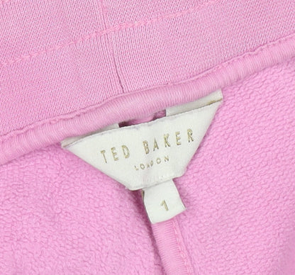 Ted Baker Women’s Pink UK 8 Cotton Jogger Sweatpants Drawstring