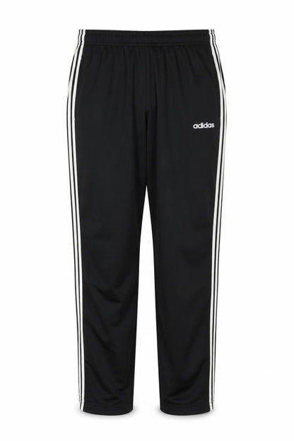 Adidas Teens Black L 3 Stripe Tapered Track Pants Joggers