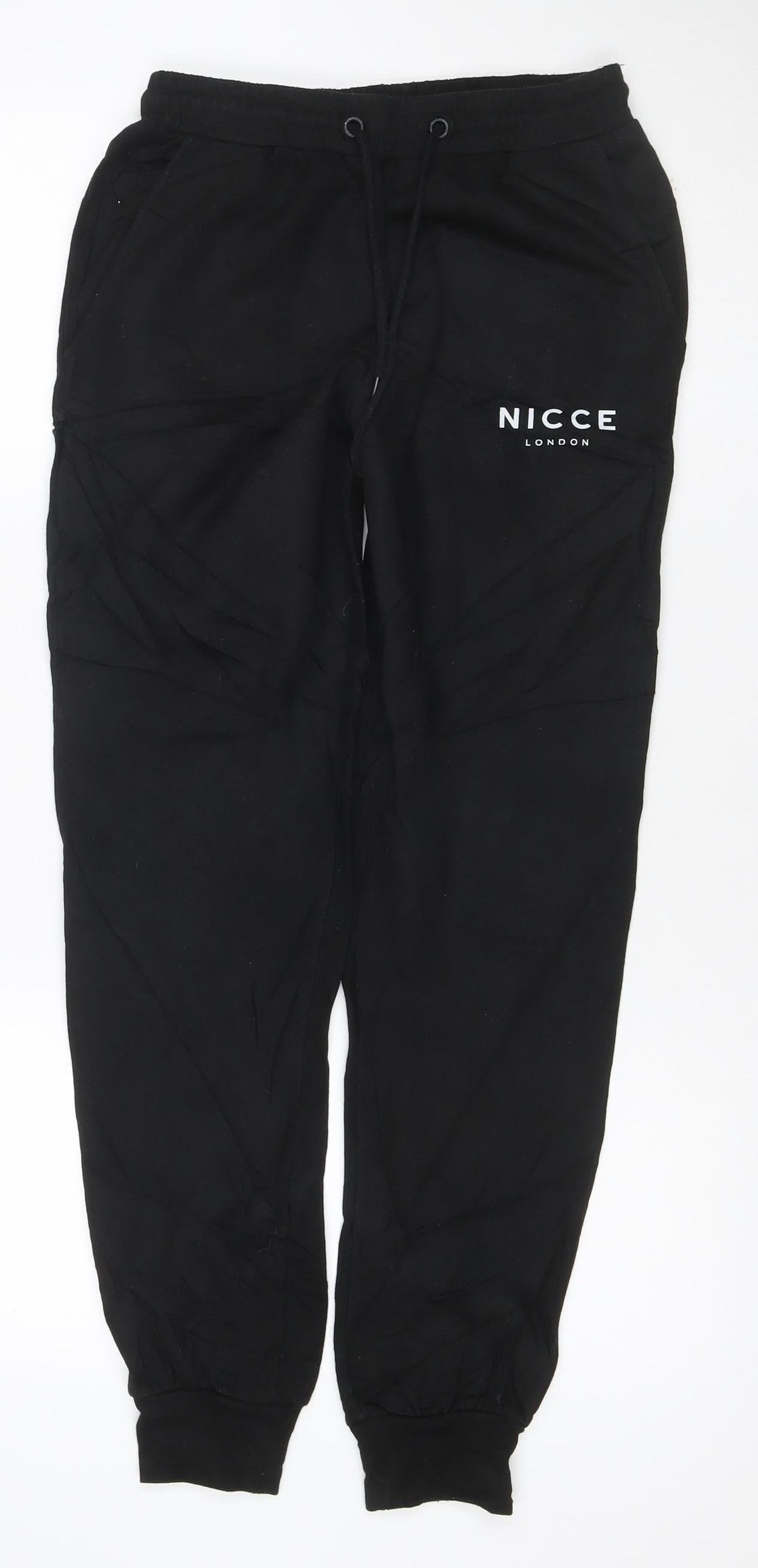 Nicce London Men’s Black M Jogger Trousers Drawstring Logo