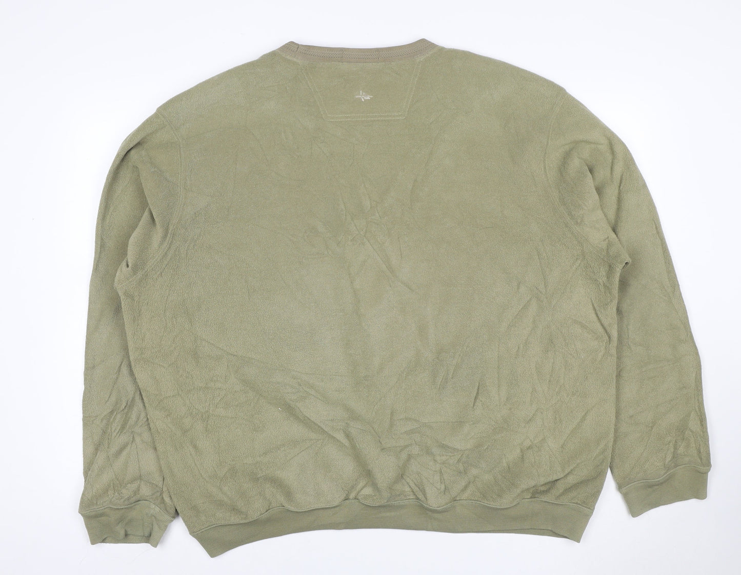 Antigua Men's Green XL Fairwinds Embroidered Crew Neck Fleece Sweatshirt
