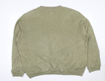 Antigua Men's Green XL Fairwinds Embroidered Crew Neck Fleece Sweatshirt