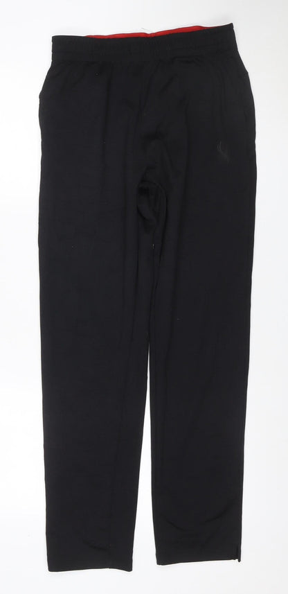 Spyder Active Men’s Black Red Track Pants Small Stretch Zip Pockets