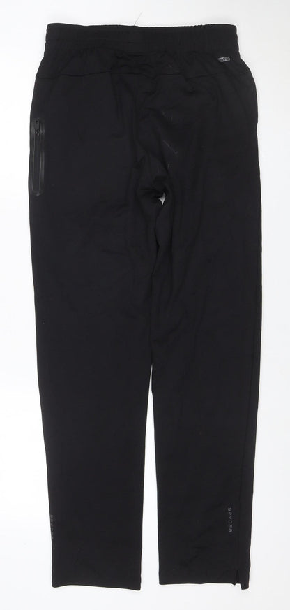 Spyder Active Men’s Black Red Track Pants Small Stretch Zip Pockets
