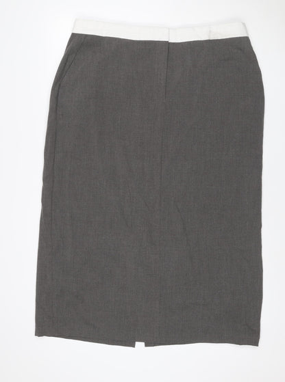Marks and Spencer Women Grey Size 20 Pencil Knee Length Work Skirt