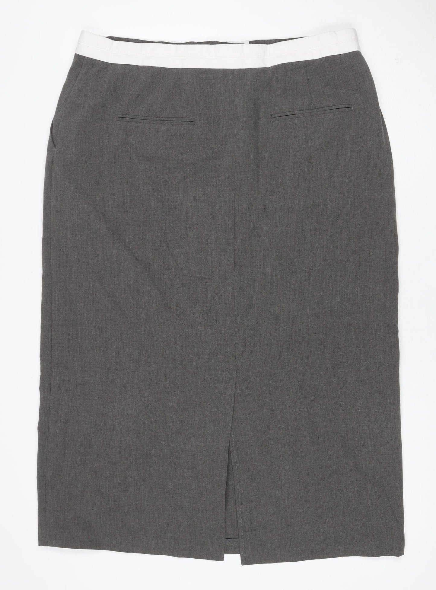 Marks and Spencer Women Grey Size 20 Pencil Knee Length Work Skirt