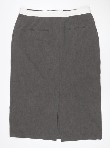 Marks and Spencer Women Grey Size 20 Pencil Knee Length Work Skirt
