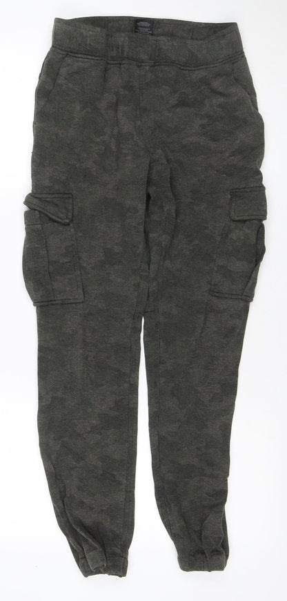 Kyodan Men’s Green Small Cargo Jogger Activewear Trousers Pockets