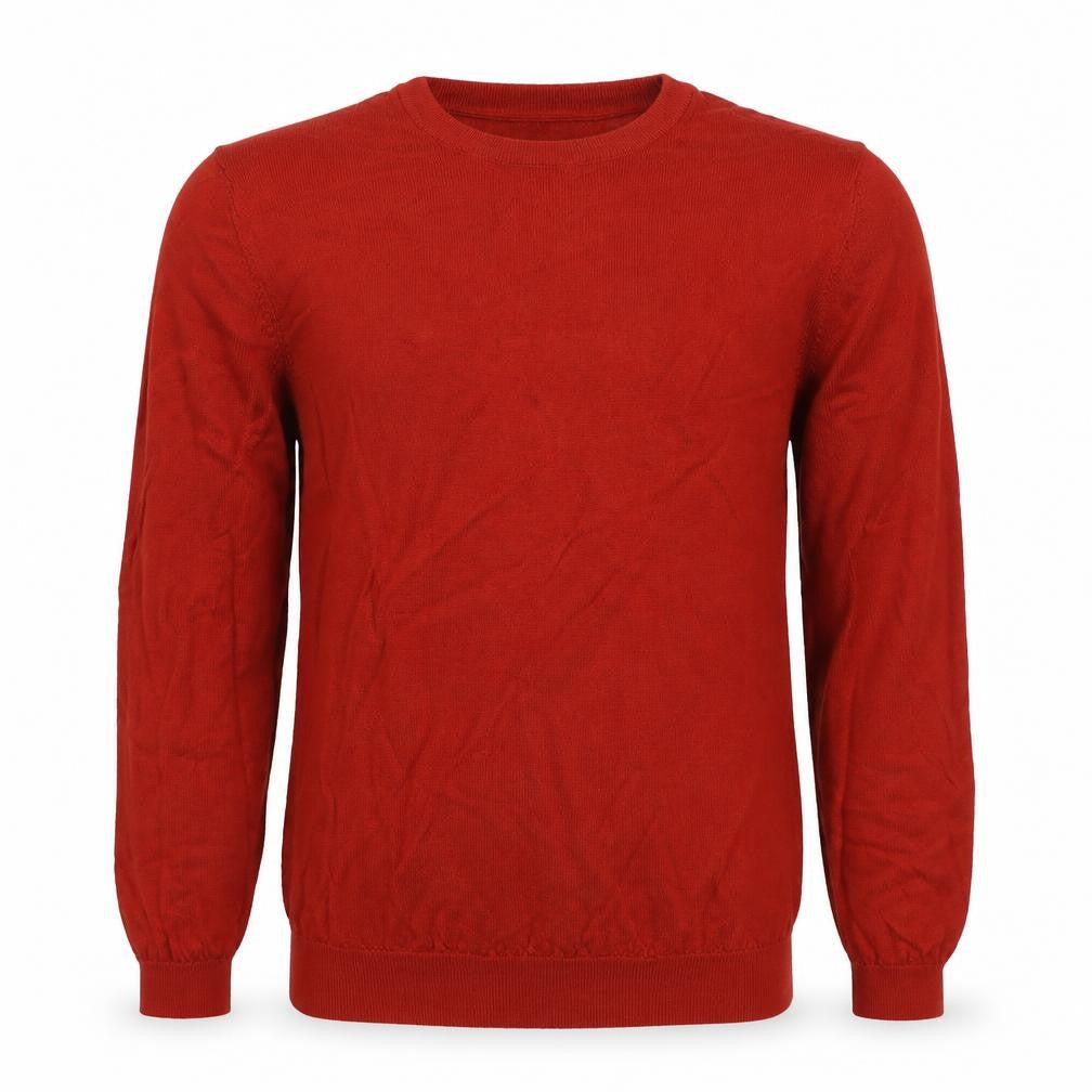 Reiss Men’s Red Medium 100% Wool Crew Neck Fine Knit Pullover Jumper