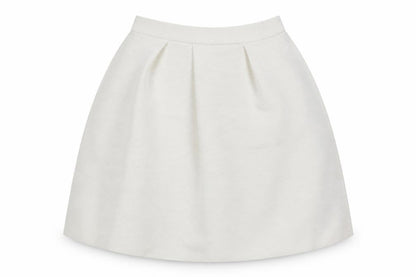 Ted Baker Women Ivory UK 12 A-Line Midi Textured Zip Skirt