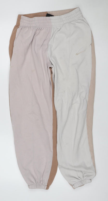 Nike Women’s Beige Brown S Colourblock Jogger Sweatpants