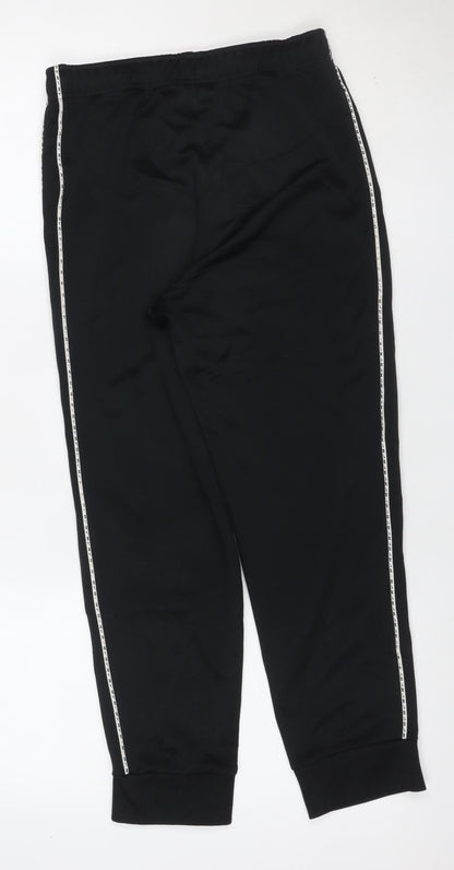 Nike Boys Black 12-13 Years Jogger Track Pants Logo Tape Pockets