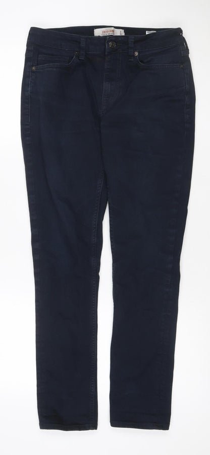 Topman Men's Blue W30 Short Stretch Skinny Jeans Cotton