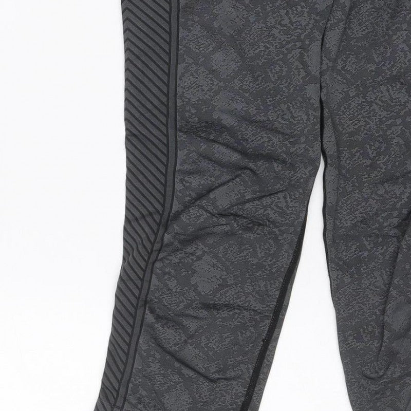 USA Pro Women’s Grey Geometric Gym Leggings UK 10 Athletic