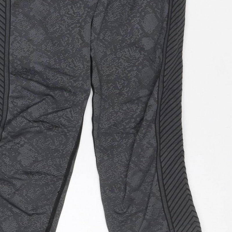 USA Pro Women’s Grey Geometric Gym Leggings UK 10 Athletic
