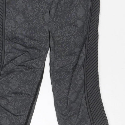 USA Pro Women’s Grey Geometric Gym Leggings UK 10 Athletic