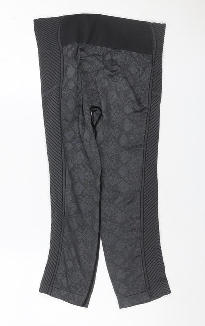 USA Pro Women’s Grey Geometric Gym Leggings UK 10 Athletic