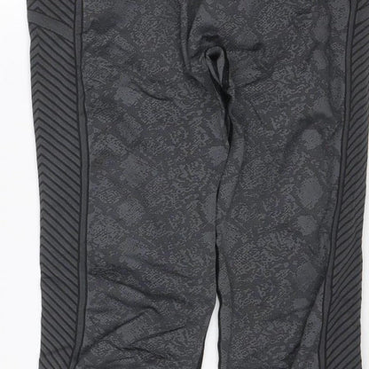 USA Pro Women’s Grey Geometric Gym Leggings UK 10 Athletic