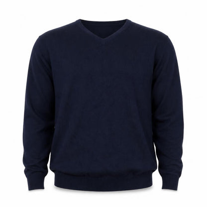 Cristiano Baldinucci Men’s Blue M V-Neck Wool Blend Pullover Jumper