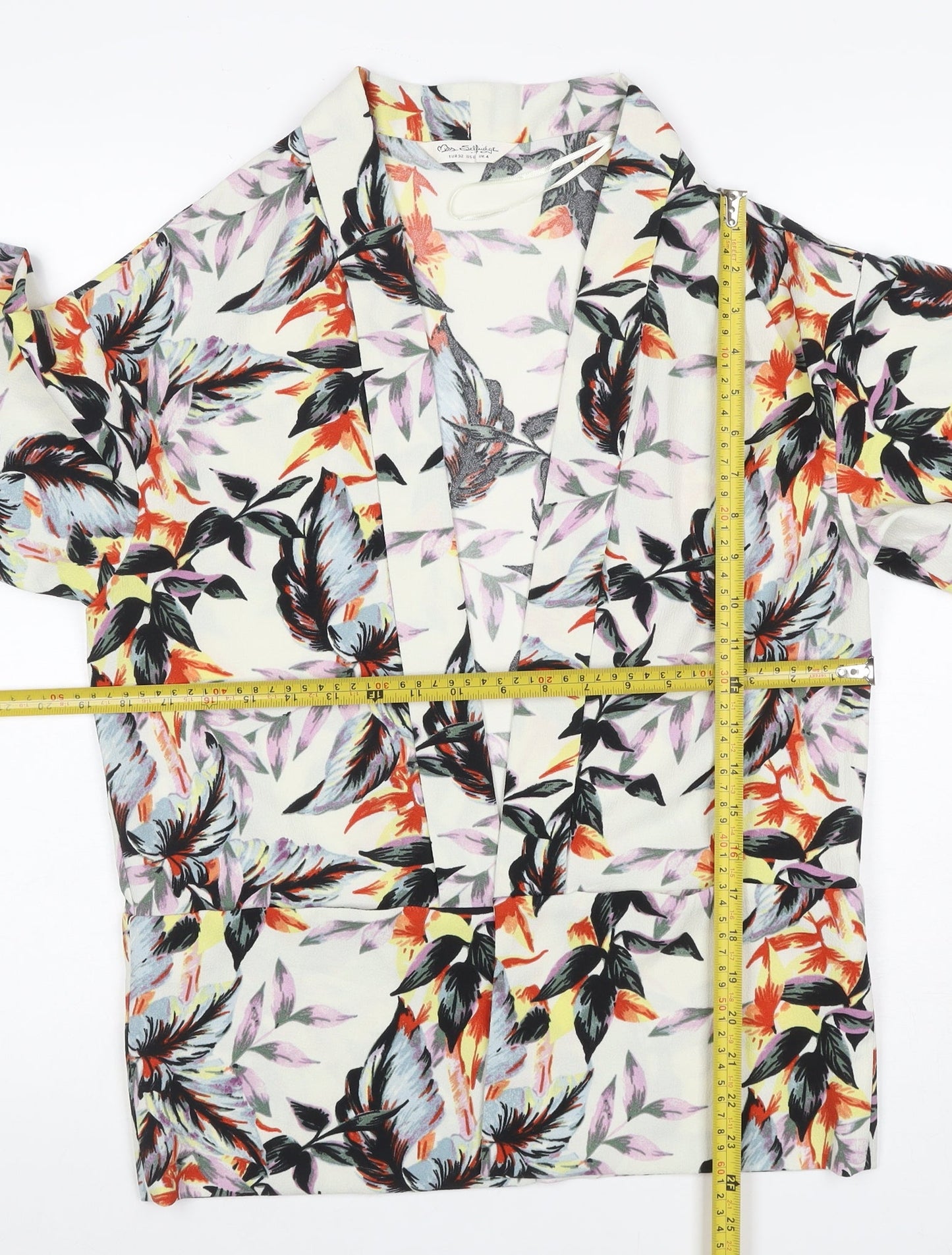 Miss Selfridge Women Multicoloured UK 4 Floral Kimono Blouse