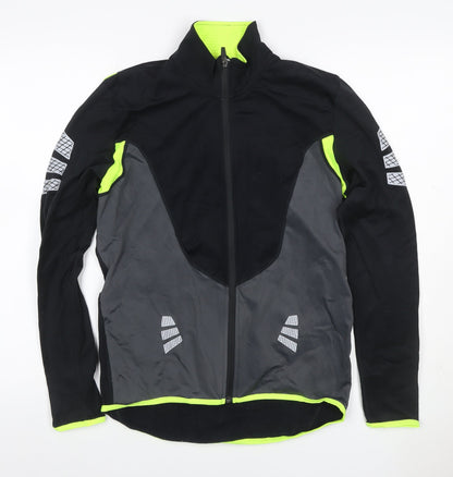 Crane Men’s Black Grey L Cycling Pro Reflective Softshell Jacket