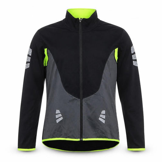 Crane Men’s Black Grey L Cycling Pro Reflective Softshell Jacket