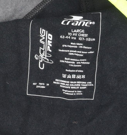 Crane Men’s Black Grey L Cycling Pro Reflective Softshell Jacket