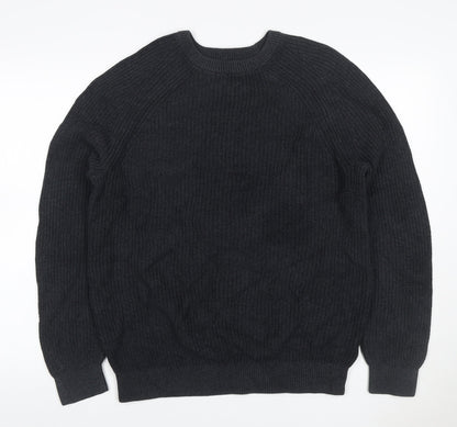Paul Costelloe Men’s Black L Cable Knit Crew Neck Pullover Jumper