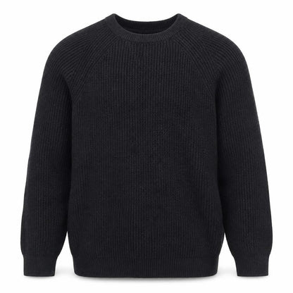 Paul Costelloe Men’s Black L Cable Knit Crew Neck Pullover Jumper