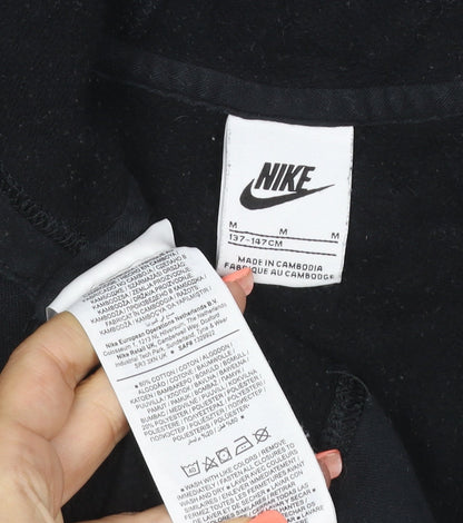 Nike Unisex Kids Black M 137-147cm Full Zip Logo Fleece Hoodie