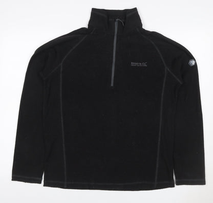 Regatta Men’s Black L 1/4 Zip Fleece Sweatshirt Outdoor