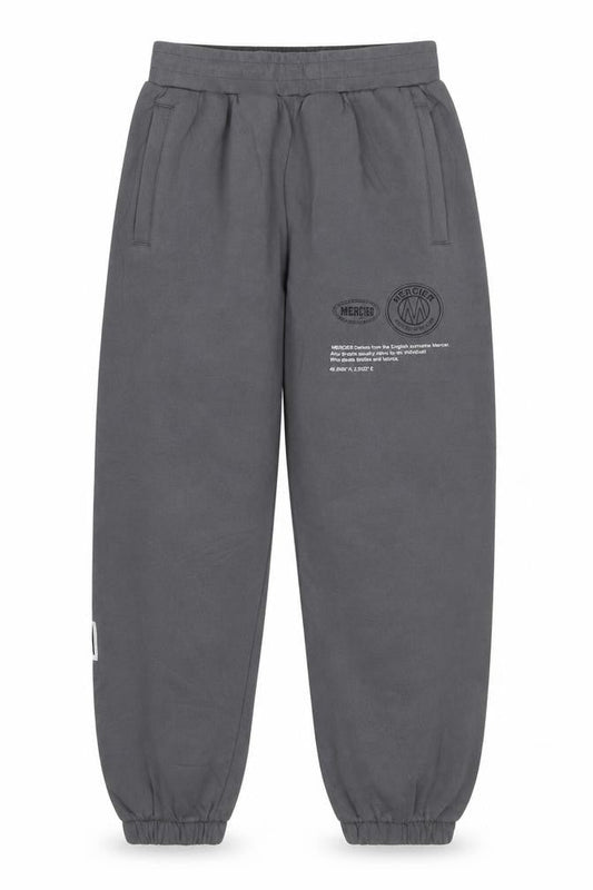 Mercier Men’s Grey S Jogger Sweatpants Cotton Blend Zip Pockets