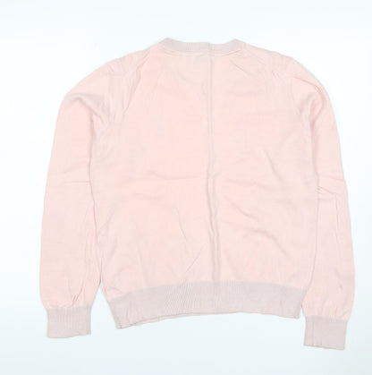 U.S. Polo Assn. Women’s Pink Cotton Logo Knit Jumper UK 14