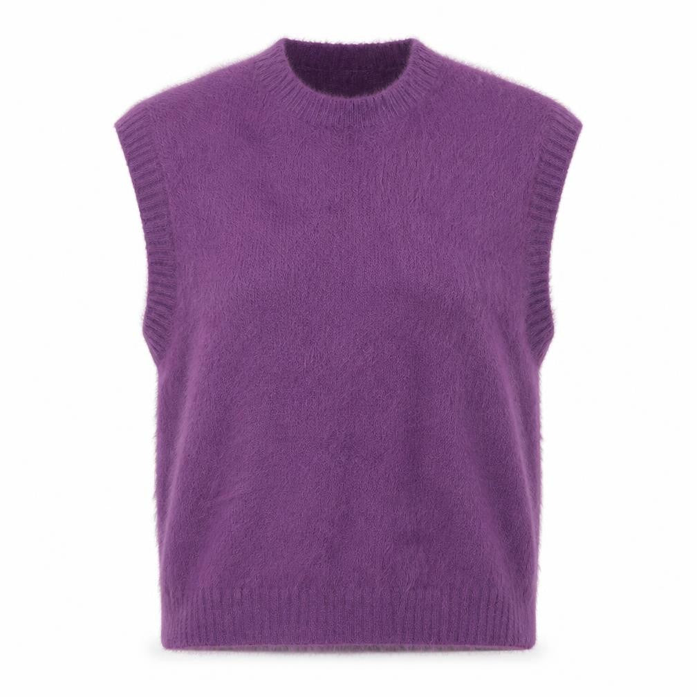 Vans Women’s Purple XS V-Neck Sleeveless Fuzzy Knit Jumper Vest