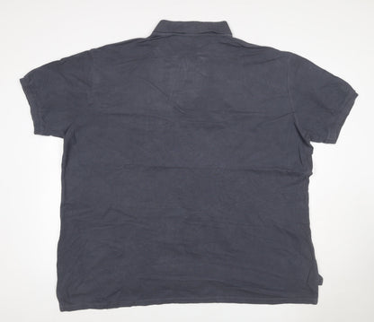 Ralph Lauren Mens Grey Cotton Logo Short Sleeve Polo Shirt L