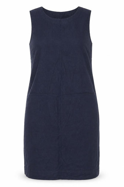 Jaeger Women Blue UK 14 Linen Sleeveless Shift Midi Dress