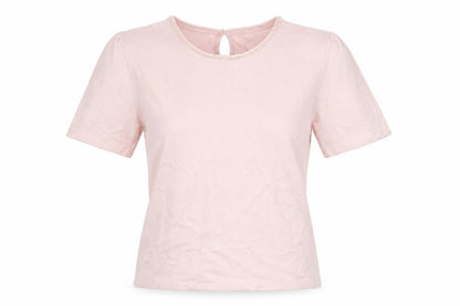 Marks & Spencer Women Pink UK 12 Beaded Round Neck Knit Jumper