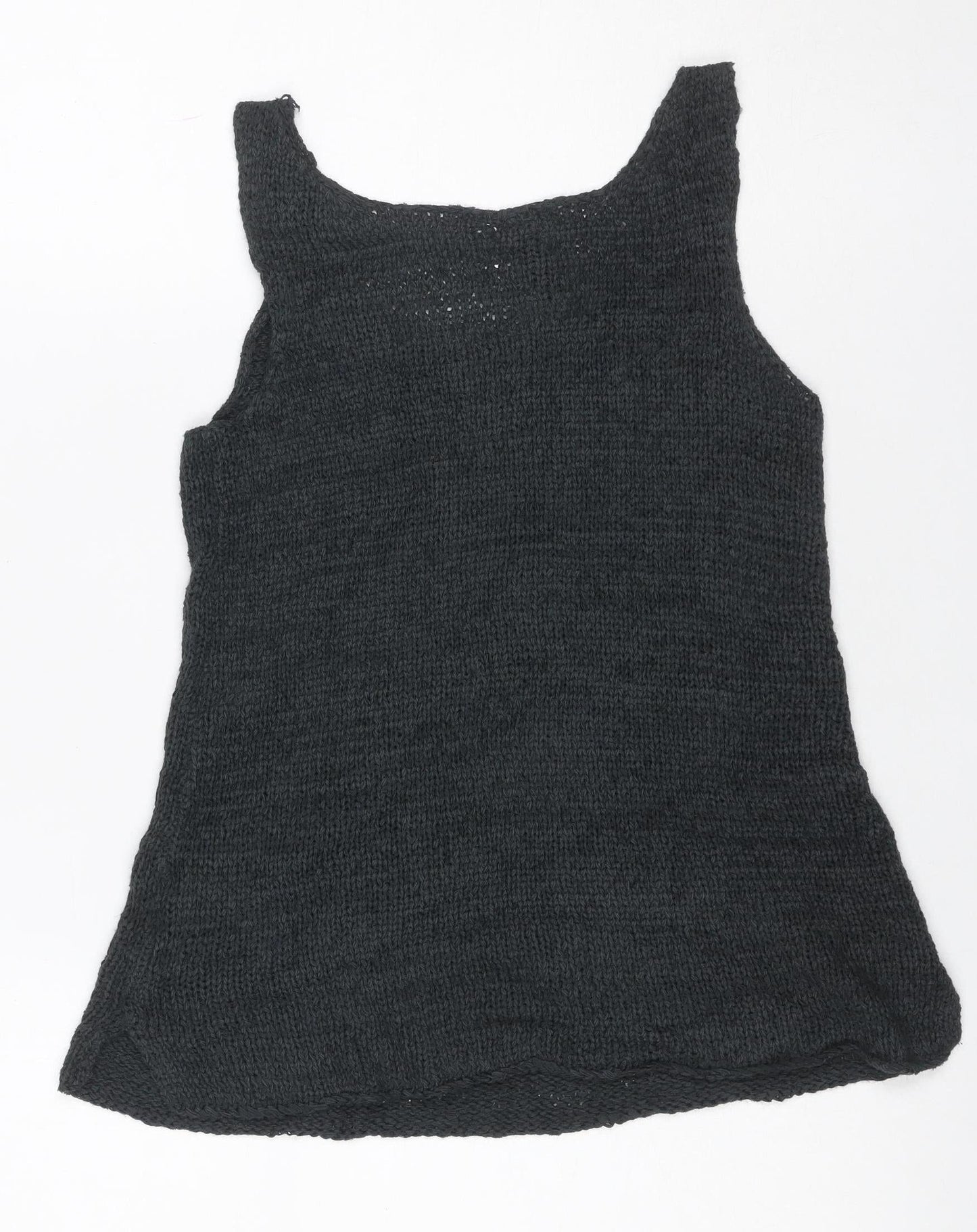 Byhami Women's Black UK 6 Sleeveless Scoop Neck Knit Tank Top