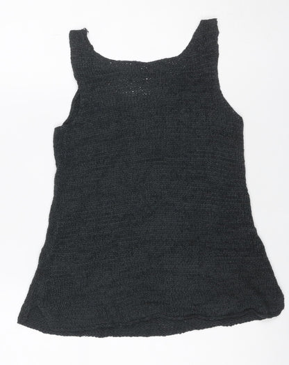 Byhami Women's Black UK 6 Sleeveless Scoop Neck Knit Tank Top