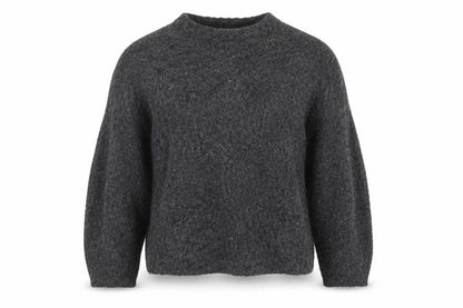 Weekday Women Grey M Mohair Alpaca Knit Crew Neck Jumper