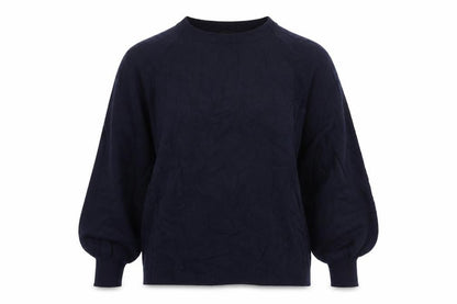 Front view of Autograph Women’s Blue UK 10 Balloon Sleeve Crew Neck jumper