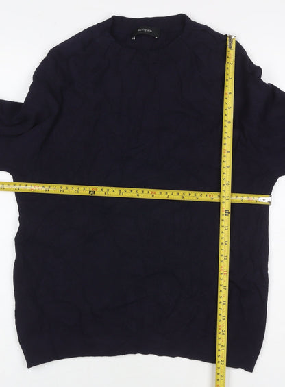 Autograph Women’s Blue UK 10 Balloon Sleeve Crew Neck Pullover Jumper