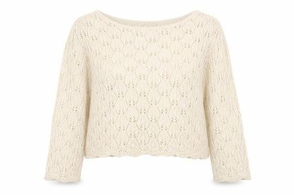 Alex & Co Women Ivory UK 20 Wool Blend Open Knit Pullover Jumper