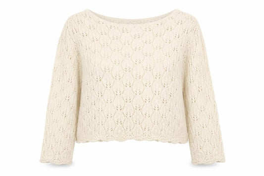 Alex & Co Women Ivory UK 20 Wool Blend Open Knit Pullover Jumper