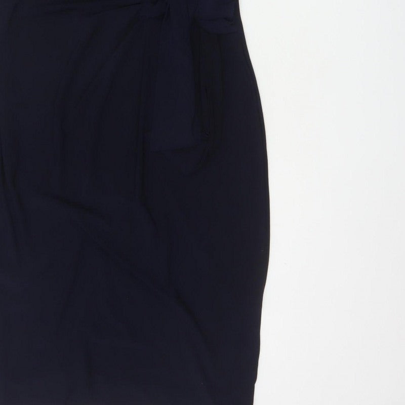 The Collection Debenhams Women Blue UK 14 Knee Length Sheath Belted Dress