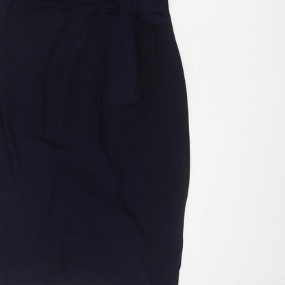 The Collection Debenhams Women Blue UK 14 Knee Length Sheath Belted Dress