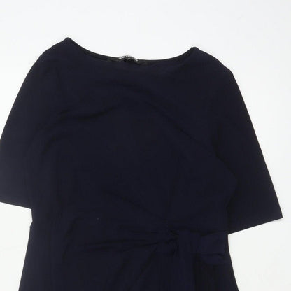 The Collection Debenhams Women Blue UK 14 Knee Length Sheath Belted Dress