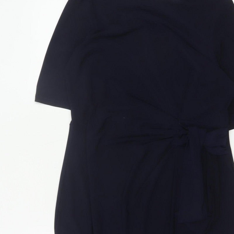 The Collection Debenhams Women Blue UK 14 Knee Length Sheath Belted Dress